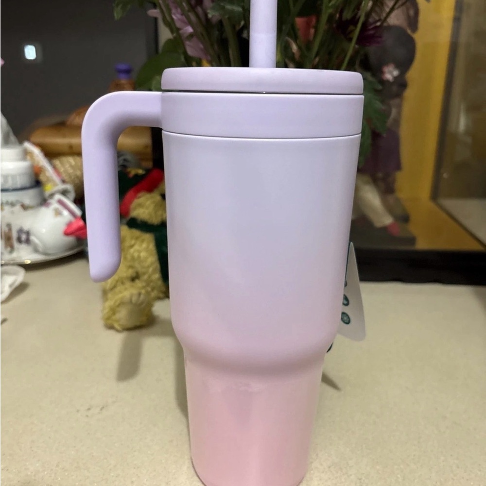 Reduce 36 HR Cold Tumbler Straw Lid Handle Purple Insulated Stainless Steel 34oz - Picture 2 of 5